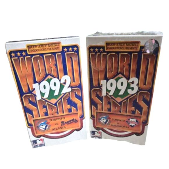 Official Toronto Blue Jays World Series VHS Set 1992 & 1993 MLB Baseball - Picture 1 of 8